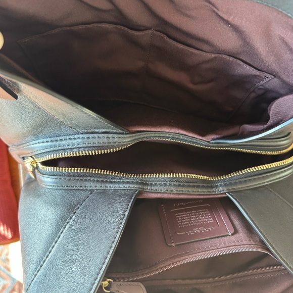 Coach Black Madison Phoebe Quilted Leather Chevron Shoulder Bag - Picture 8 of 15